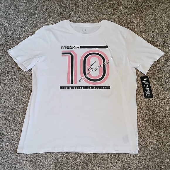 Messi Collection Lionel Messi "Greatest Of All Time" T-Shirt Men's Large (NWT) - Picture 1 of 4